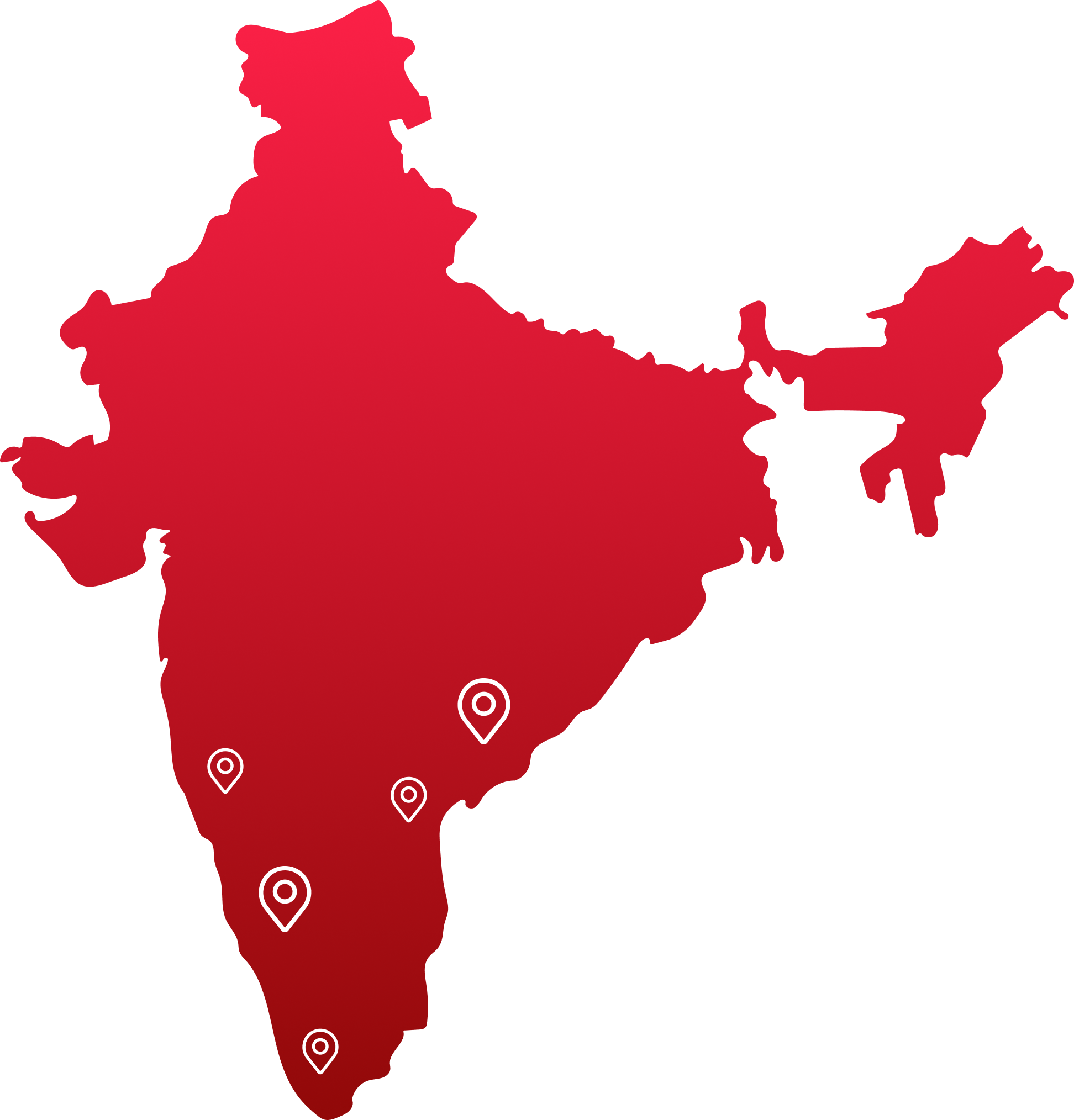 Locations across India